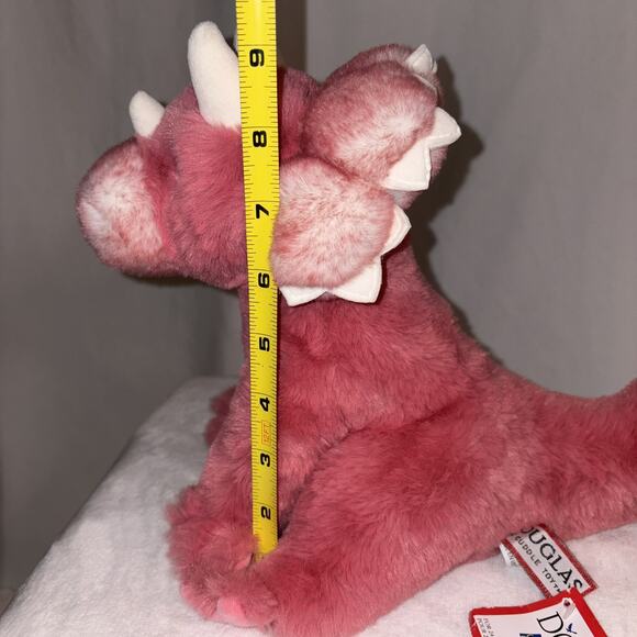 Douglas Triceratops Tracie Plush Pink Dinosaur Stuffed Animal 10" - Picture 5 of 11